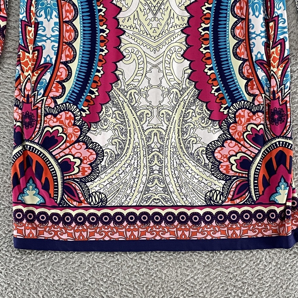 Chicos Shift Dress Womens 3 / XL Maximalist Paisley Boho Knee Length Cruise‎ - Picture 3 of 15